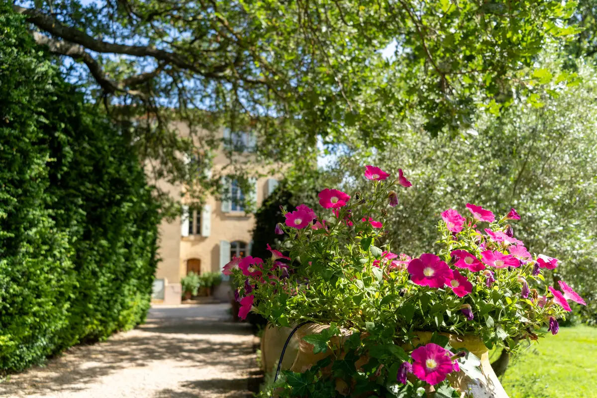 Détente dans le jardin de la Bastide des grands chênes
